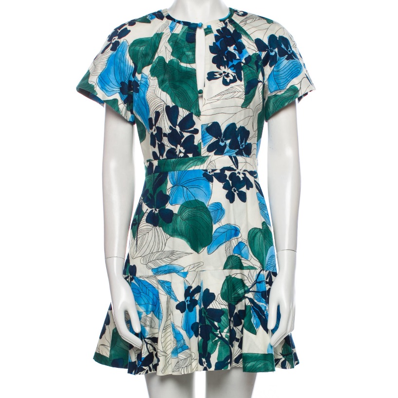 Alexis Blue Floral Dress Size M